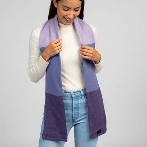 B.B. SHEEP Lavender and Purple Color Block - Cashmere Open Scarf  NEW